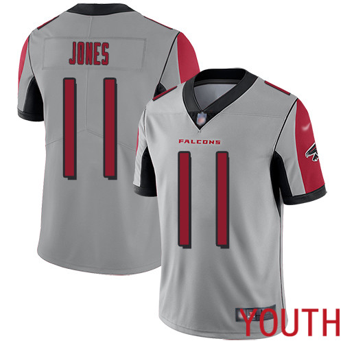 Atlanta Falcons Limited Silver Youth Julio Jones Jersey NFL Football #11 Inverted Legend->atlanta falcons->NFL Jersey